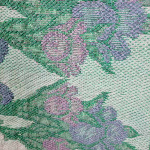 Easter Table Runner Green Pink Hand Knit Cotton Bunny Rabbit Eggs Tulips Spring - Picture 8 of 9